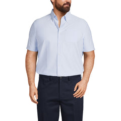 School Uniform Men's Big Short Sleeve Buttondown Oxford Sport Shirt