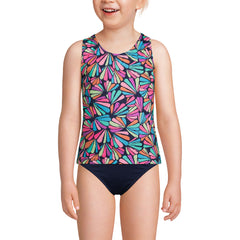 Girls Chlorine Resistant Racer Back Tankini Swim Top