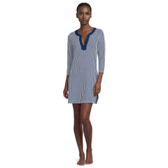 Women's SunShade UPF50 Quickdry 3/4 Sleeve Notched Collar Swim Coverup