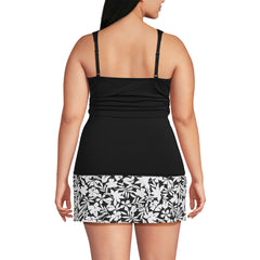 Women's Plus Size V-Neck Plunge X Back Tankini Top