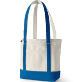 Medium 5 Pocket Open Top Long Handle Canvas Tote Bag