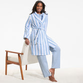 Women's Petite Soft Terry Long Sleeve Knee Length Robe