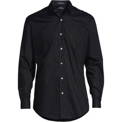 Men's Big Long Sleeve Straight Collar Broadcloth Dress Shirt