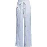 Women's Poplin Wide Leg Sleep Pants