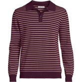 Men's Tall Long Sleeve Cotton Sweater Polo