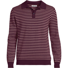 Men's Tall Long Sleeve Cotton Sweater Polo