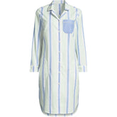 Women's Plus Size Cotton Poplin Long Sleeve Sleepshirt Nightgown