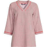 Women's Rayon 3/4 Sleeve V Neck Tunic Top