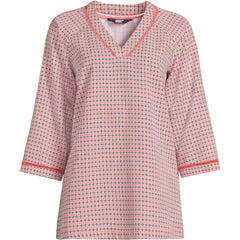 Women's Rayon 3/4 Sleeve V Neck Tunic Top