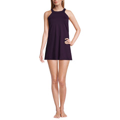 Women's D-Cup High Neck Swim Dress Swimsuit