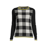 Women's Cashmere Crew Neck Sweater Tee - Jacquard
