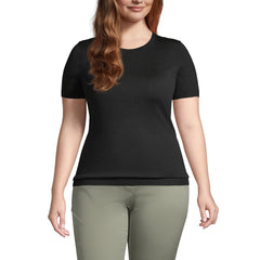 Women's Plus Size Short Sleeve Performance Sweater