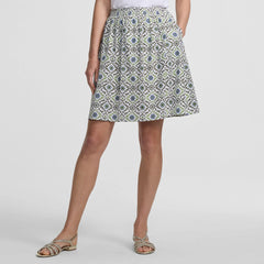 Women's Poplin Printed Mini Skirt