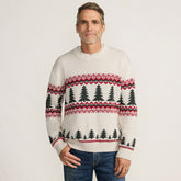 Men's Long Sleeve Drifter Christmas Tree Crewneck Sweater