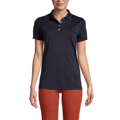 School Uniform Women's Tall Short Sleeve Polyester Polo Shirt