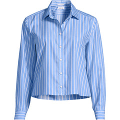 Women's Plus Size No Iron Boxy Cropped Shirt