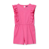 Girls Sleeveless Ruffle Knit Romper