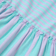 Girls Short Sleeve Gathered Waist Tunic Top