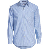 Men's Tall Pattern No Iron Supima Pinpoint Straight Collar Dress Shirt