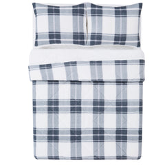 Cannon Cozy Teddy Plaid Print Comforter Set