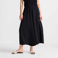 Women's Creaseless High Rise Palazzo Crop Pants