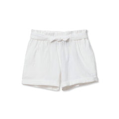 Girls Woven Belted Pull On Short