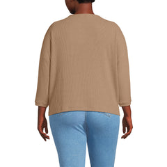 Women's 3/4 Sleeve Cozy Rib Dolman Top