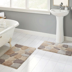 Chesapeake Pebbles Cotton Non-Skid Bath Rug - Set of 2