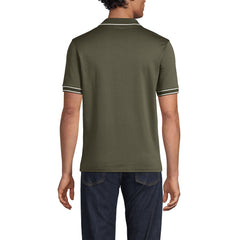 Men's Tall Short Sleeve Tipped Welt Pocket Performance Supima Polo