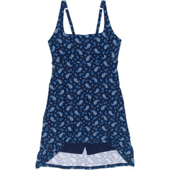 Women's Chlorine Resistant Tummy Control Square Neck Swim Dress One Piece Swimsuit with Shorts