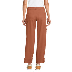 Women's Petite Chino Mid Rise Straight Leg Cargo Ankle Pants