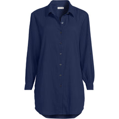 Women's Petite New Button-Up Shirt Cover-Up Dress