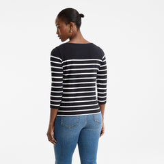 Women's Petite Mariner Jersey Boatneck Top