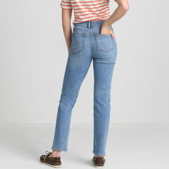 Women's Tall Recover High Rise Straight Leg Blue Jeans