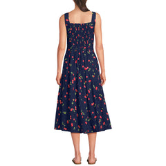 Women's Princess Seamed Cotton Poplin Midi Dress