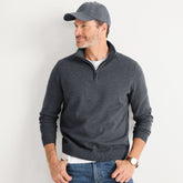 Men's Long Sleeve Fine Gauge Cotton Quarter Zip Sweater