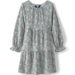 Girls Long Sleeve Tiered Knit Dress