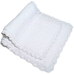 Chesapeake Crochet Cotton Anti Skid 2 Piece Bath Rug Set