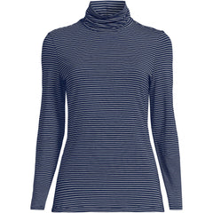 Plus Size Lightweight Jersey Long Sleeve Turtleneck