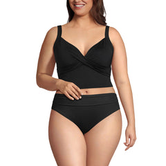 Women's Plus Size DDD-Cup Sweetheart Wrap Midkini Top
