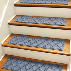 Matterly 8.5" x 30" Argyle Waterhog Stair Treads - Set of 4