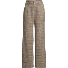 Women's Brushed Flannel High Rise Pleated Wide Leg Pants
