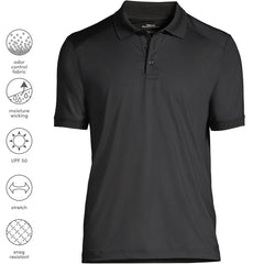 School Uniform Men's Big Short Sleeve Rapid Dry Active Polo Shirt