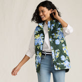 Women's Petite Print FeatherFree Quilted Insulated Vest