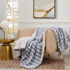 Blue Ridge Home Fashions MicroMink Sherpa Reversible Throw Blanket
