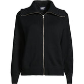 Women's Cotton Modal Long Sleeve Zip Front Cardigan Sweater Jacket