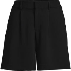 Women's Plus Size High Rise Pleated Crepe 7" Shorts
