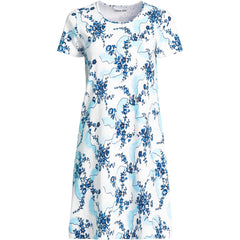 Women's Plus Size Cotton Short Sleeve Knee Length Nightgown