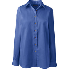 School Uniform Women's Plus Size Long Sleeve Performance Twill Shirt