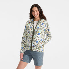 Women's Petite Print Anyweather RainDefense Fleece Full Zip Jacket